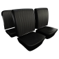 Preview: 1965-67 Bug Sedan Seat Upholstery - Full Set - Black Basketweave